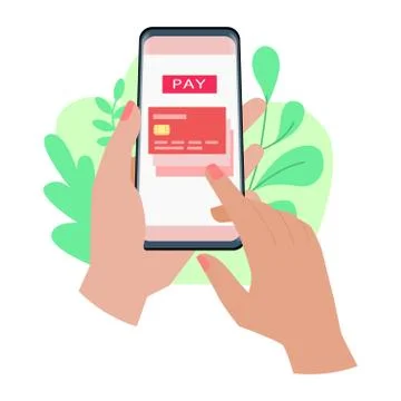 Payment by phone Stock Illustration