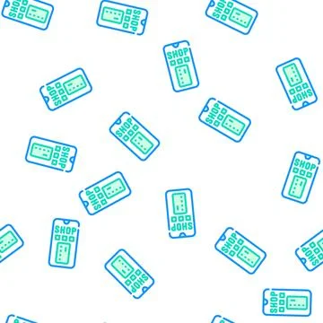 Payment by phone vector seamless pattern Stock Illustration
