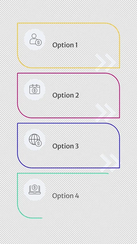 Payment planning rounded multicolor linear timeline infographics animation Stock Footage 331847921