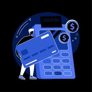 Payment processing abstract concept vector illustration. Stock Illustration