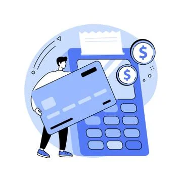 Payment processing abstract concept vector illustration. Illustrazione stock