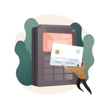 Payment processing abstract concept vector illustration. Illustrazione stock
