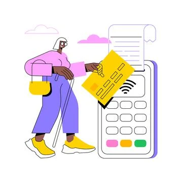 Payment processing abstract concept vector illustration. Stock Illustration