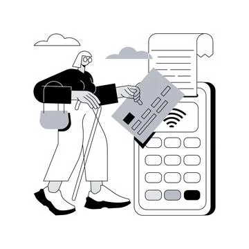 Payment processing abstract concept vector illustration. Stock Illustration