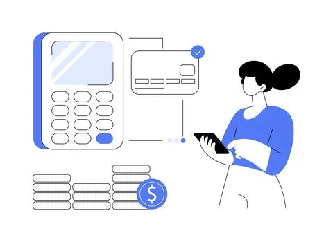 Payment processing abstract concept vector illustration. Stockillustratie