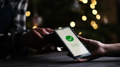 Payment Processing And Approving With Wireless Terminal And Smaprtphone Stock Footage 311713648