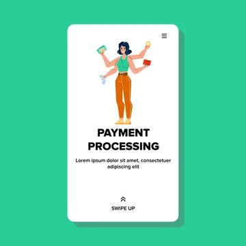 Payment Processing And Money Transaction Vector Stock Illustration