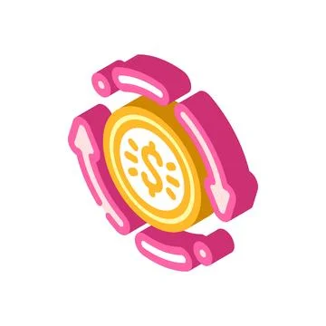 Payment processing business process isometric icon vector illustration Stock Illustration