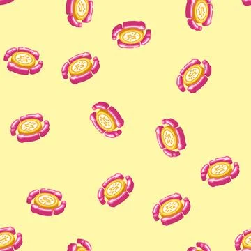 Payment processing business process isometric icon seamless pattern Stock Illustration