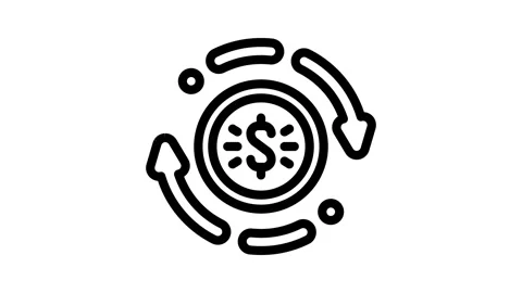 Payment processing business process line icon animation Stock Footage 326755906