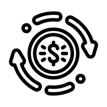 Payment processing business process line icon vector illustration Stock Illustration