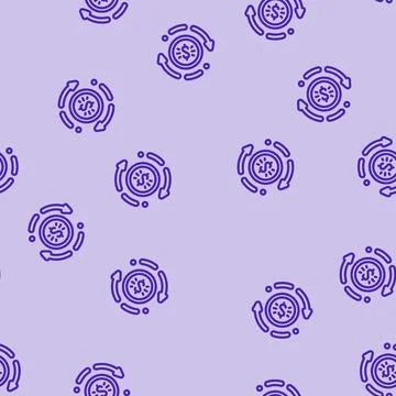 Payment processing business process line vector seamless pattern 스톡 일러스트