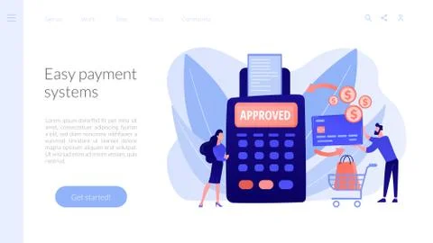 Payment processing concept landing page Illustrazione stock