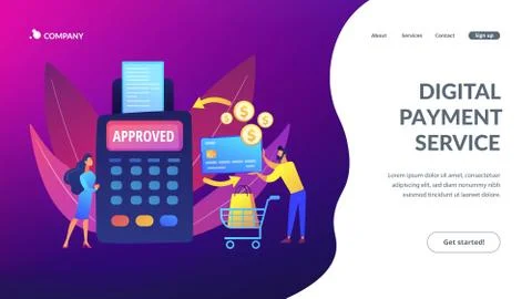 Payment processing concept landing page Stock Illustration