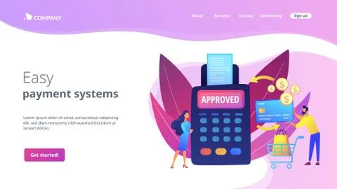 Payment processing concept landing page Illustrazione stock
