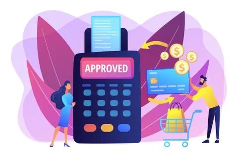 Payment processing concept vector illustration Illustrazione stock