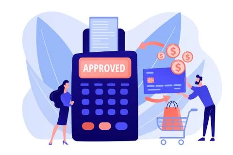 Payment processing concept vector illustration 库存插图