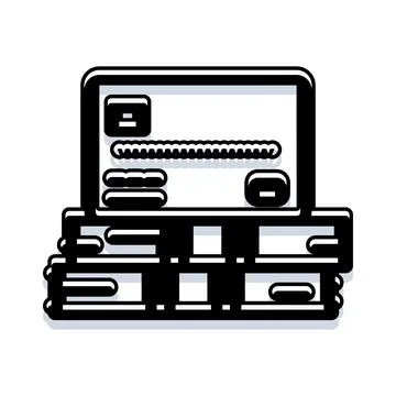 Payment processing a credit card transaction concept Stockillustratie