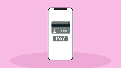 Payment processing declined with credit card on phone. Online shopping Stock Footage 221413754