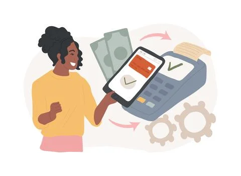 Payment processing isolated concept vector illustration. Illustrazione stock