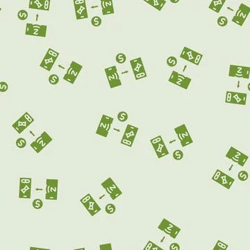 Payment progress nfc technology glyph seamless pattern Stock Illustration