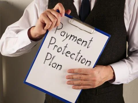 Payment Protection Plan is shown on the conceptual business photo Stock Photos