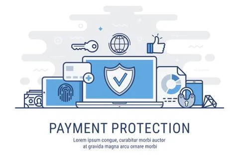 Payment protection vector illustration 库存插图