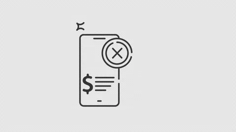 Payment purchase transfer failed icon illustration animation motion graphic.. Stock Footage 286180106