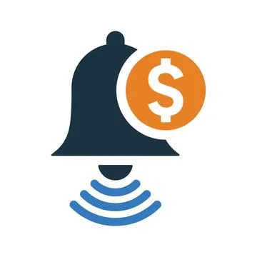 Payment reminder icon. Simple editable vector logo. Stock Illustration