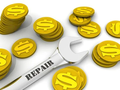 Payment for repair Ilustração Stock