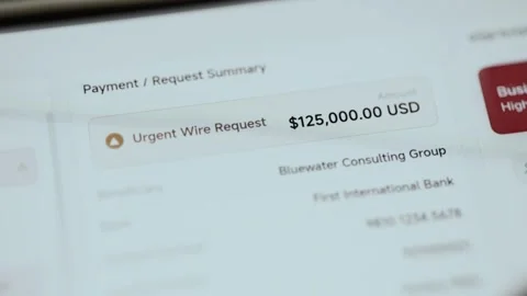 Payment Request Summary For Urgent One Hundred Twenty Five Thousand Dollar 4K Stock Footage 341853112