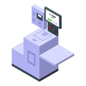 Payment scanner icon isometric vector. Device space Stock Illustration