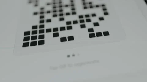Payment by scanning the QR code, user taps to regenerate the code Stock Footage 332510960