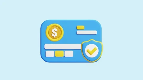 Payment Secured animated 3d icon. Stock Footage 289453369