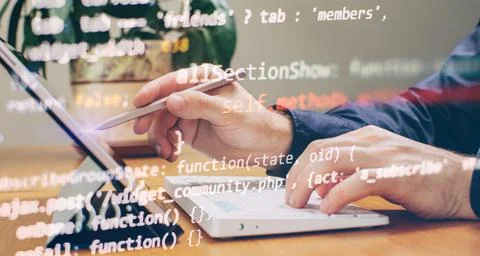 Payment Security Concept. Hacker in Black Gloves Hacking the System. Stock Photos