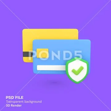 Payment security isolated 3d render icon illustration PSDテンプレート
