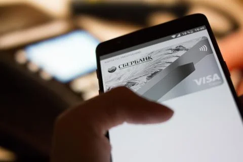 Payment service Android Pay Stock Photos