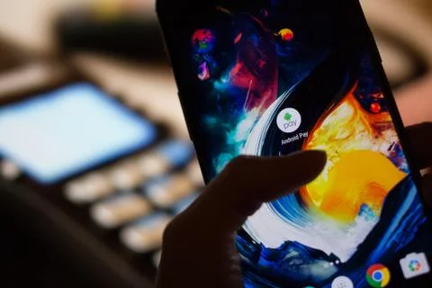 Payment service Android Pay Foto stock