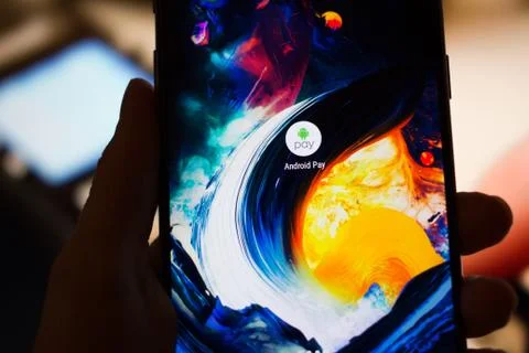 Payment service Android Pay Foto stock