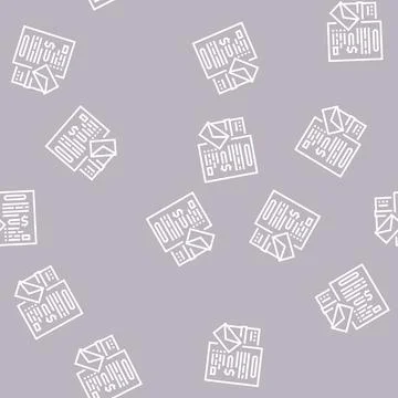 Payment for service line seamless pattern Stock Illustration