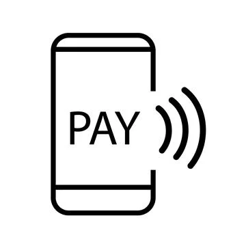 Payment with smartphone icon, online mobile payment Stock-Illustration