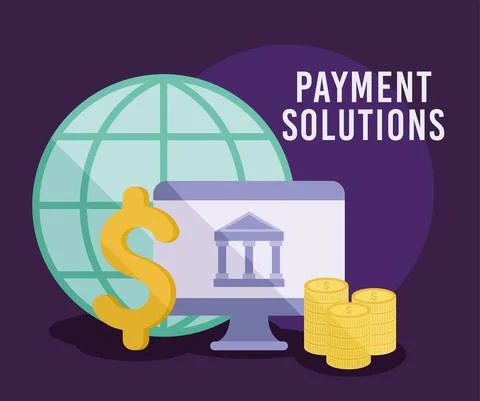 Payment solutions illustration Stock Illustration