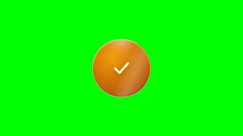 Payment Success Done Verified Checkmark Dock Reveal on Green Screen. 库存影片 346366643