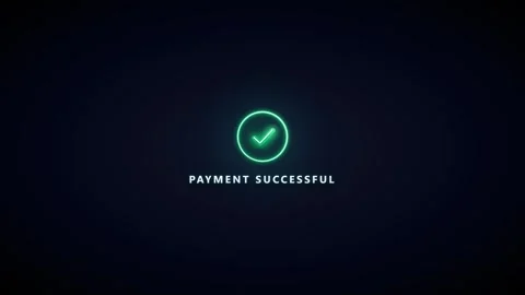 Payment successful animation with glowing green checkmark for e-commerce ui.. Stock Footage 337554515