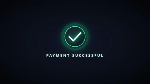 Payment successful animation with green checkmark for e-commerce and digita.. Stock Footage 337554450