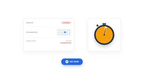 Payment successful animation with timer and green checkmark 4K Stock Footage 340154118