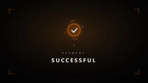 Payment successful digital hud interface animation with glowing checkmark t.. Stock-Footage 337555138