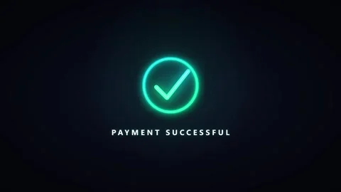 Payment successful neon checkmark animation for e-commerce and digital tran.. Stock Footage 337554505