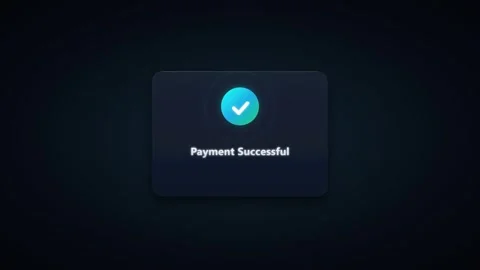 Payment successful notification animation with checkmark for e-commerce ui .. Stock Footage 337554683