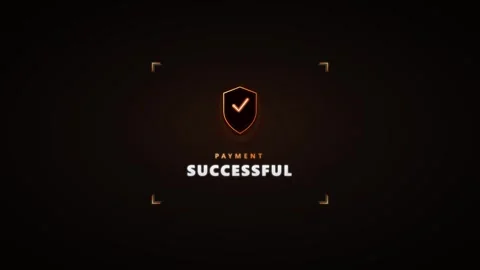 Payment successful notification animation with shield for secure online tra.. Stock Footage 337555095